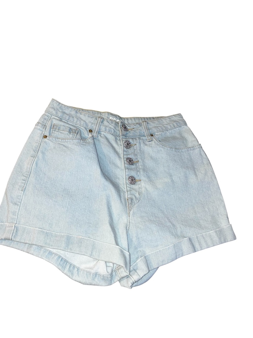 BDG Light Blue super High-Rise Foxy Denim Shorts 27W